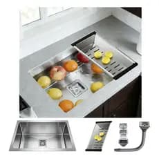 Cuba Inox Cozinha Gourmet Embutir Quadrada 44x44cm,acessório