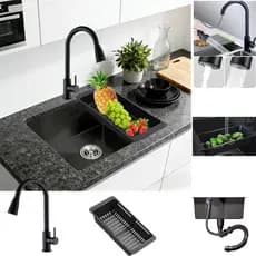 Cuba Inox Gourmet Pia Quadrada 50x40cm + Torneira+acessórios