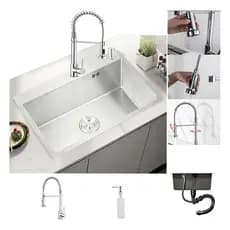 Cuba Pia Cozinha Gourmet Luxo 50x40+torneira  Mola+acessório