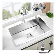 Cuba Cozinha Gourmet Quadrada Inox304 Escovado 60x40cm Prata
