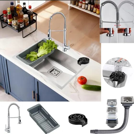Cuba Gourmet Quadrada Inox + Torneira+lavador Copos 60x40cm