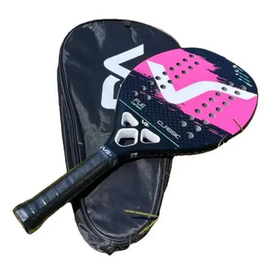 Raquete Beach Tennis Vg+ Full Carbon Classic +Capa + Overgrip