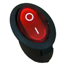 Chave Gangorra Botão Vermelho Kcd1-115n Preto