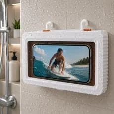 Suporte Porta Celular Telefone para Chuveiro À Prova d'Àgua Tela Touch Sem Furos
