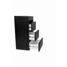 Gaveteiro Preto MDF - 3 Gavetas