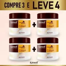 Compre 3 e Leve 4 Máscaras Capilares Kameell Professional Collagen 500ml promoção exclusiva