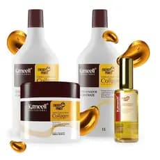 Kit Kameell Colágeno Completo – Shampoo 1L + Condicionador 1L + Máscara 500ml + Óleo 50m 1