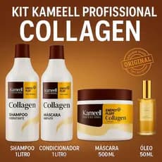 Shampoo + Condicionadorr Purificador 1L Máscara Hidratação 500g Óleo Reparador 50ml Kameell