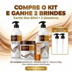 KIT KARBEELLII COM BRINDE - CRONOGRAMA CAPILAR COMPLETO   Brilho + Hidratação + Reconstrução