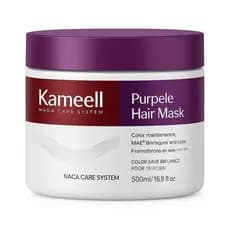 Máscara Roxa Kameell Purple Mask 500ml Matizadora Profissional para Loiros, Grisalhos e Descoloridos 1