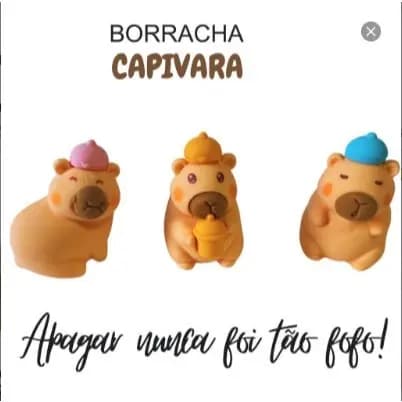 Borracha Capivara 3D Desmontável Kit Papelaria Criativa Kawaii Escolar Decorativa Colecionável