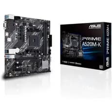 ASUS PRIME A520M-K AMD Ryzen Série 5000 Compatível com AM4 Placa-mãe mATX com chipset A520 / Produto distribuidor oficia
