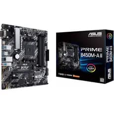 ASUS PRIME B450M-A II AMD B450 (Ryzen AM4) Micro ATX Placa-mãe Compatível com M.2 Compatível com HDMI/DVI-D/D-Sub SATA 6