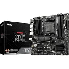 Placa-mãe MSI B550M PRO-VDH Micro-ATX MB6468 Compatível com processadores AMD Ryzen séries 5000/4000G/3000 Soquete AM4 D
