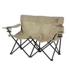 【Direto do Japão】Cadeira de outdoor CAPTAIN STAG com porta-copos e bolsa de armazenamento, preta/caqui.Aproveite enquan
