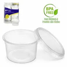 Pote Redondo 145ml Freezer E Microondas Kits C/ 25, 50, 75, 100 & 125 Unidades Para Bolos - Copozan