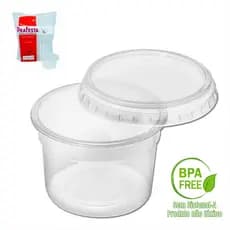 Kit Potes Redondos Freezer Microondas C/Tampa 145/200/250/350/500/750/1000ml C/24 Unidades Prafesta