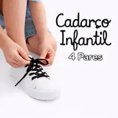 Kit 4 Cadarços Infantil Para Escola Casual Material Premium Preto 70cm Durável  - ENVIO NO MESMO DIA