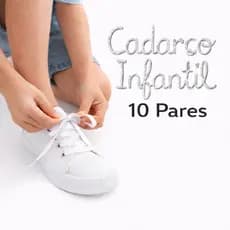 Kit 10 Cadarços Infantil Para Criança - Branco - Durável Escola Material Premium -ENVIO NO MESMO DIA