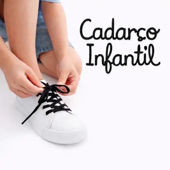 Cadarço Infantil 70cm Preto Para Escola Criança Durável Casual Material Premium - ENVIO NO MESMO DIA