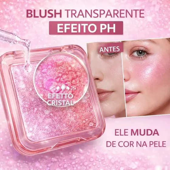 Blush Transparente Magico Muda de Cor Na Pele Efeito Natural Alta Pigmentação Glow Corado  Labranche