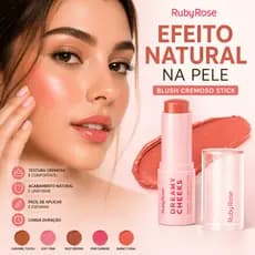 Blush Cremoso Dreamy Cheeks - Ruby Rose - Stick Bastão Alta Pigmentação   Acabamento Natural Pratica