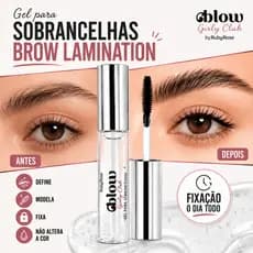 Gel Modelador de Sobrancelhas Ruby Rose Girly Night GLow Transparente Dura o Dia Todo Secagem Rapida