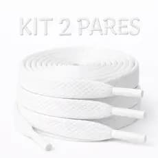 Kit 2 Pares Cadarço - 120cm 8mm Poliester Para Tenis Esportivo e Casual Duravel - ENVIO NO MESMO DIA