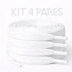 Kit 4 Pares Cadarço Premium 120cm Poliester Durável Para Qualquer Tenis Esportivo-ENVIO NO MESMO DIA