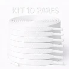 Kit 10 Pares Cadarço 120cm Atacado Para Tenis Esportivo- Poliester Casual Premium ENVIO NO MESMO DIA