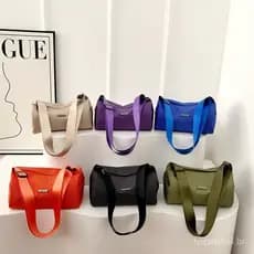 Nova Bolsa Pillow Bag 2026 com Padrão Xadrez em Cores Contrastantes, Bolsa Feminina de Grande Capacidade, Elegante, Vers