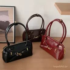 Bolsa de Ombro Retrô Feminina, Nova Tendência Outono/Inverno 2026, Versão Coreana, Bolsa de Ombro de Grande Capacidade