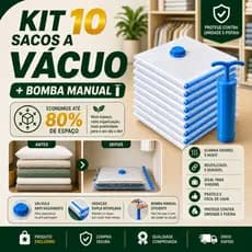 Sacos A Vácuo 50x60 Kit Com Ou Sem Bomba Organização De Roupas Mala Bordo Viagem Guarda Roupas