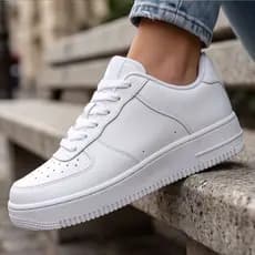 Tenis Feminino unissex Casual Confortavel Adulto Tenil Branco Promoção