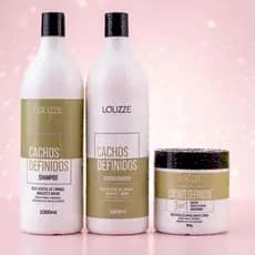 Kit Cachos Shampoo + Condicionador e Máscara 1L /Cabelos Cacheados e Volumosos