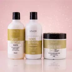 Kit Cachos Definidos Shampoo Condicionador e Máscara 500ml/Definição e Nutrição