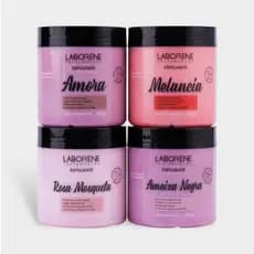 Kit C/ 4 Esfoliantes Corpo e Rosto 500g/Clareador Auxilia no Clareamento da Pele - Laborene