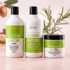 Kit Alecrim Antiqueda Shampoo, Condicionador e Máscara 500ml/Crescimento Capilar
