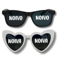 Kit 2 Óculos Escuro Para Noivo e Noiva Casamento Casei Com Proteção UV400