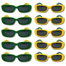 Kit 10 Óculos Escuro Brasil Copa do Mundo Torcida Verde e Amarelo