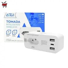 ADAPTADOR TOMADA INTELIGENTE Conexão Wifi E Usb-c Bivolt