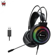 Headset Gamer USB Delta F7140 Com Microfone Som Potente RGB PC Aitek