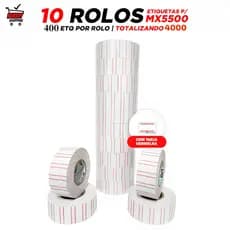 Etiqueta De Preço Para Etiquetadora MX5500 1 Linha 10 Rolos Com 4000un