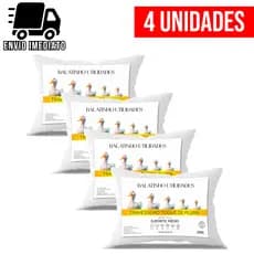 Kit 4 Travesseiro Pluma de Ganso Premium Macio Conforto Hotel Luxo Antialérgico Antiácaro