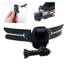 Suporte inferior da alça do capacete da câmera para GoPro Hero 10/9/8/7/6/5, DJI Osmo Action, Insta360 Preto