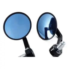 Retrovisor Ponta de Guidão Cafe Racer Premium Lente Convexa Homologado Contran para Motos