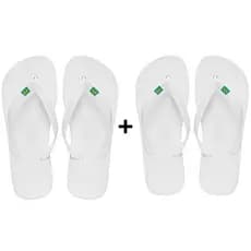 Kit Chinelo Masculino Feminino Brasil Branco Confortável