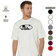 Camiseta Streetwear 100% Algodão TIME Camisa Unissex Oversdized Manga Curta