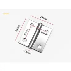 KIT 10-40 Dobradiças Aço Inox N-304 1 Polegada P/Portas Móveis de Madeira (Parafusos Não Incluídos) VENTO2