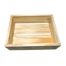 Cesta Multiuso Em Madeira 24x16cm Organizador Rústico Cesta - Decoração Objetos VENTO2